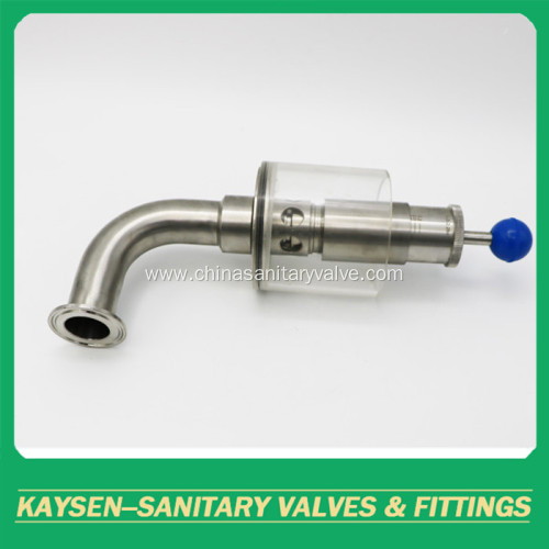 Sanitary stainless steel exhaust air release valves